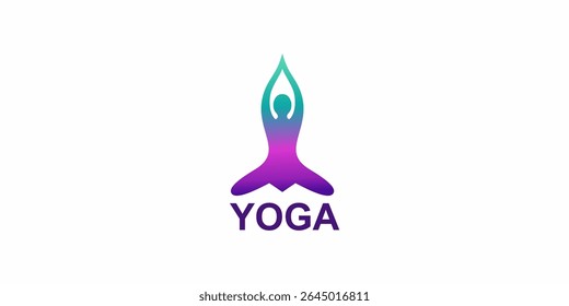 illustration of yoga exercise symbol