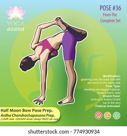 Illustration of Yoga Exercises with full text description, names and symbols of the involved chakras. Female figure showing the position of the body, posture or asana in sitting position.
