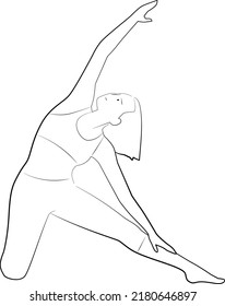 Illustration of yoga gate pose
