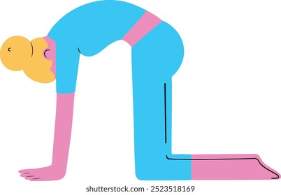  illustration of a yoga. Healthy lifestyle.