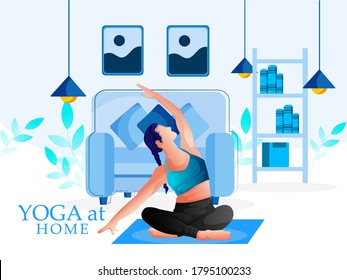 Illustration of Yoga At Home