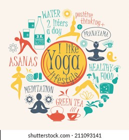 Illustration of yoga lifestyle