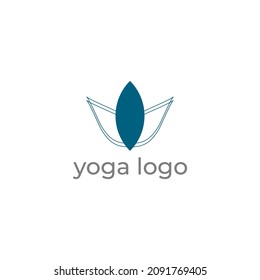 ILLUSTRATION YOGA LOGO DESIGN SIMPLE VECTOR ICON