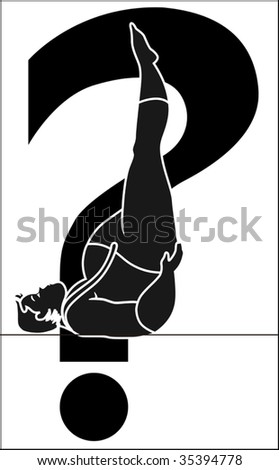 Illustration of yoga man posing	