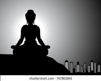 Illustration of a yoga meditation