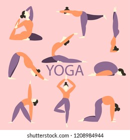 illustration of yoga poses