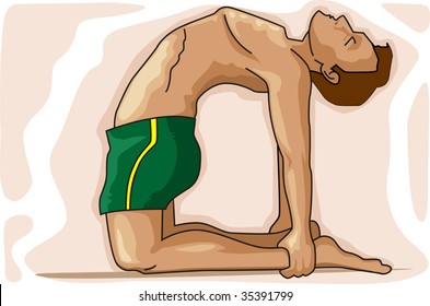 Illustration of yoga position 	
