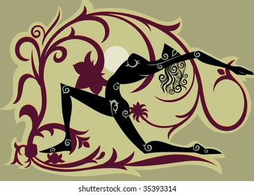 Illustration of yoga position