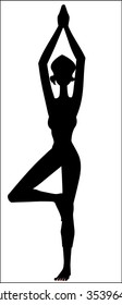 Illustration of yoga position	