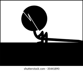 Illustration of yoga position	