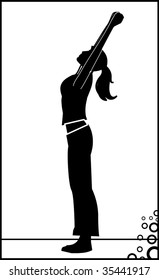 Illustration of yoga position	