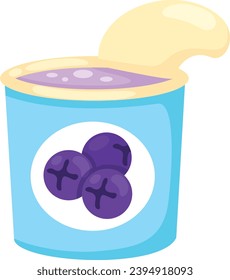illustration of yogurt white on background vector