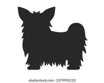 Illustration of Yorkshire Terrier silhouette.