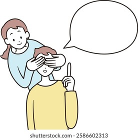Illustration of a young Asian couple or couple