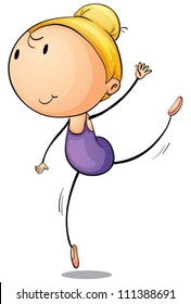 Illustration of a young ballerina