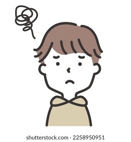 Illustration of young boy in distress