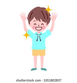 
Illustration of a young boy playing a gesture