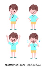 
Illustration of a young boy playing a gesture