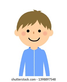 An illustration of a young boy wearing sportswear.