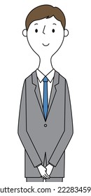 It is an illustration of a young businessman.