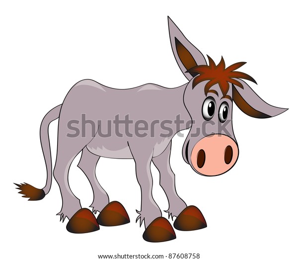 Illustration Young Charming Ass On White Stock Vector (Royalty Free ...