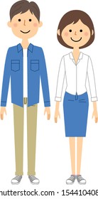 It is an illustration of a young couple.