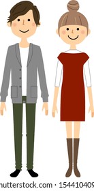 It is an illustration of a young couple.