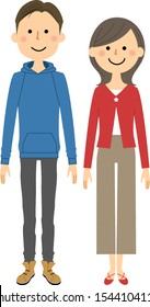 It is an illustration of a young couple.