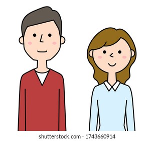 Illustration of a young couple.