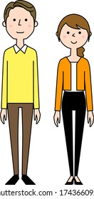 Illustration of a young couple.