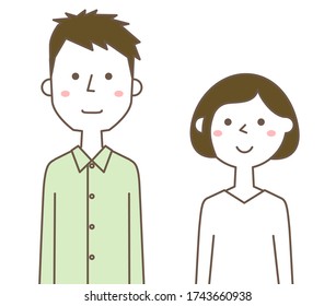Illustration of a young couple.