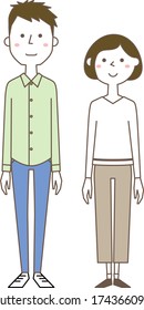 Illustration of a young couple.