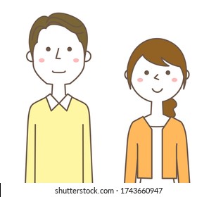Illustration of a young couple.