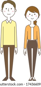 Illustration of a young couple.