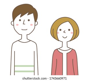 Illustration of a young couple.