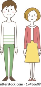 Illustration of a young couple.
