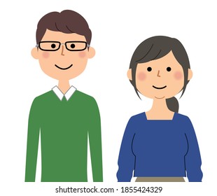 It is an illustration of a young couple.