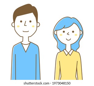 Illustration of a young couple.