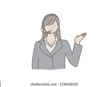 電話をかける 日本人 女性 のイラスト素材 画像 ベクター画像 Shutterstock