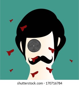 Illustration of a young handsome man