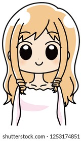 Illustration of a young lady