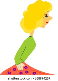 Illustration Of An Young Lady