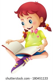 111,190 Happy smiling student girl reading book Images, Stock Photos ...