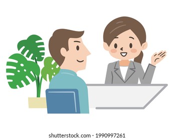 日本人 しゃべる 男女 のイラスト素材 画像 ベクター画像 Shutterstock