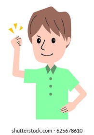 Illustration of a young man doing a gesture