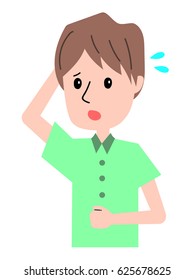Illustration of a young man doing a gesture
