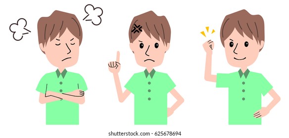 Illustration of a young man doing a gesture