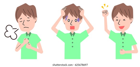 Illustration of a young man doing a gesture