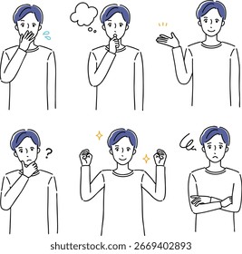 Ilustração de um jovem fazendo um gesto