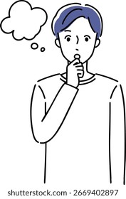 Illustration of a young man making a gesture